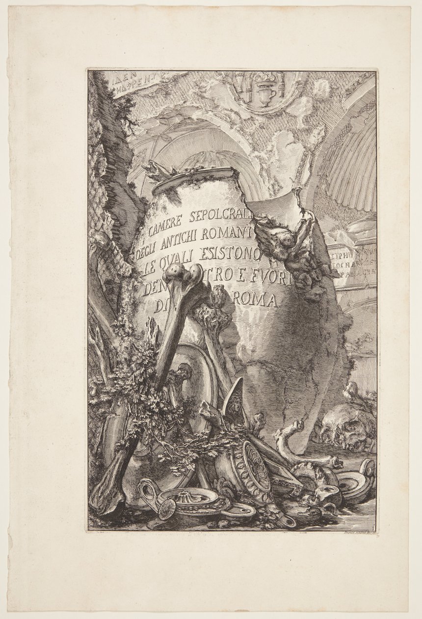 De gamla romarnas gravkammare, i Rom och utanför staden av Giovanni Battista Piranesi