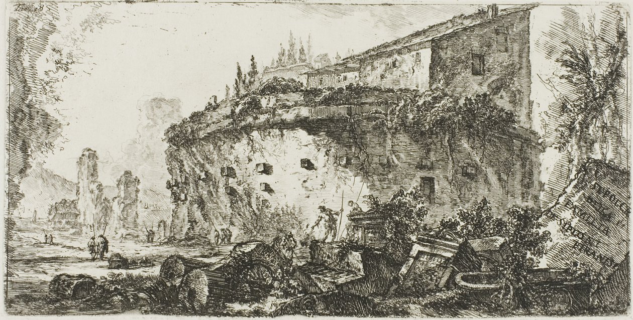 Scipios grav, skylt 18 från Some Views of Triumphal Arches and other Arches av Giovanni Battista Piranesi