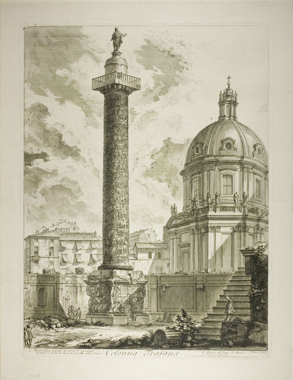 Trajanus kolonn, från Vyer över Rom av Giovanni Battista Piranesi