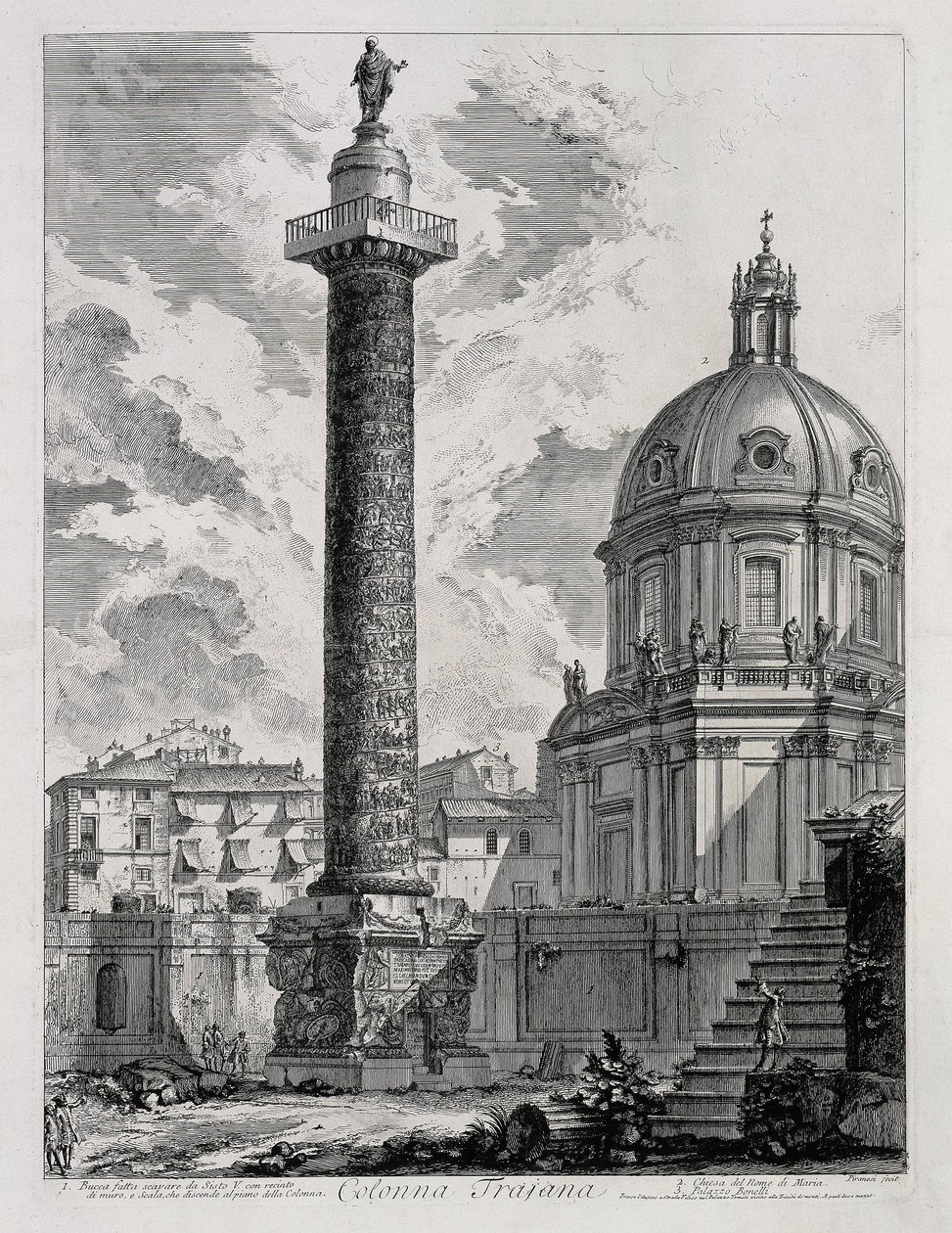 Trajanuskolonnen (ur: Vedute di Roma) av Giovanni Battista Piranesi