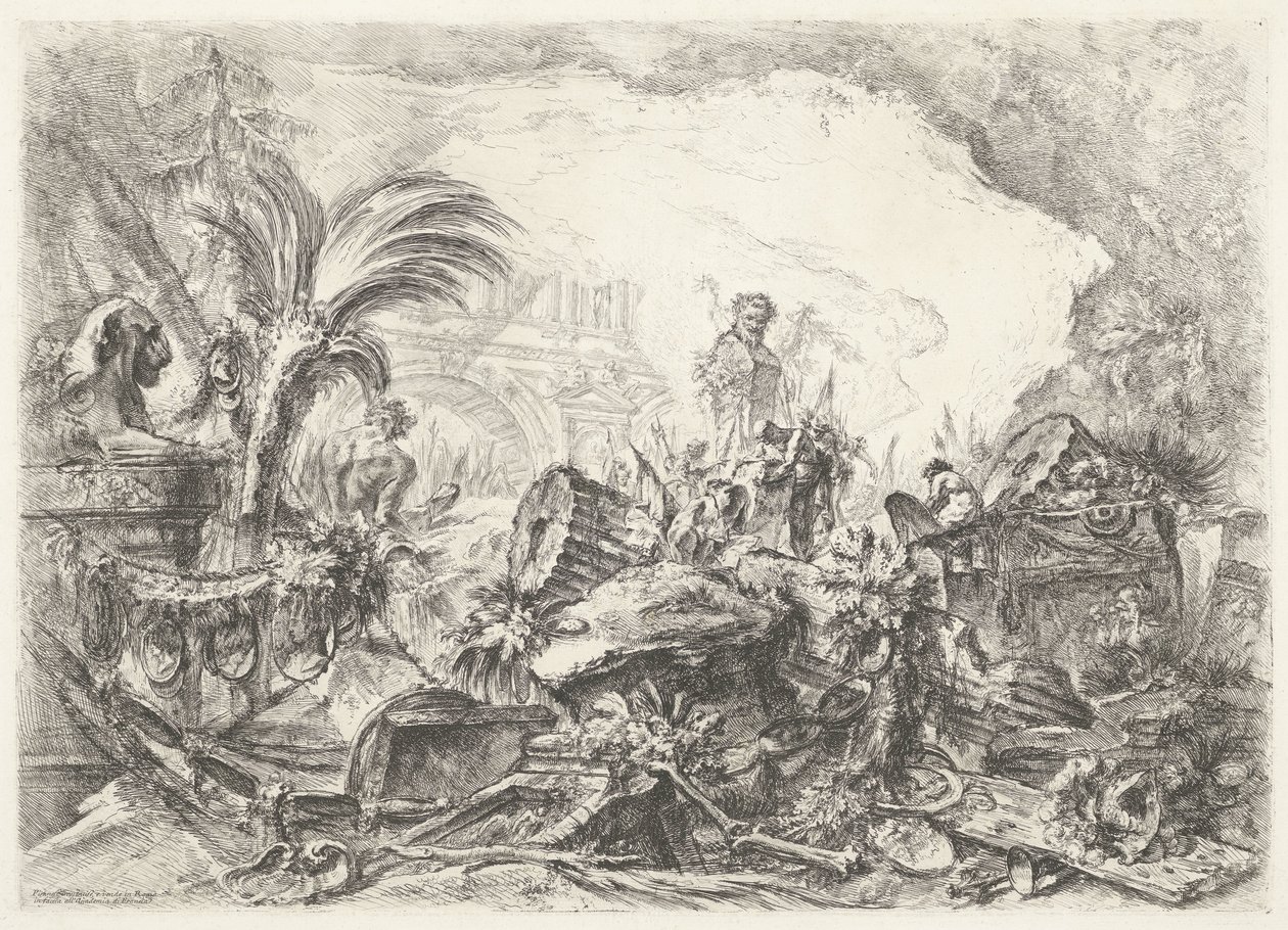 Triomfboog Dekorativa infall (tidigare serietitel) Grotesker (serietitel) av Giovanni Battista Piranesi