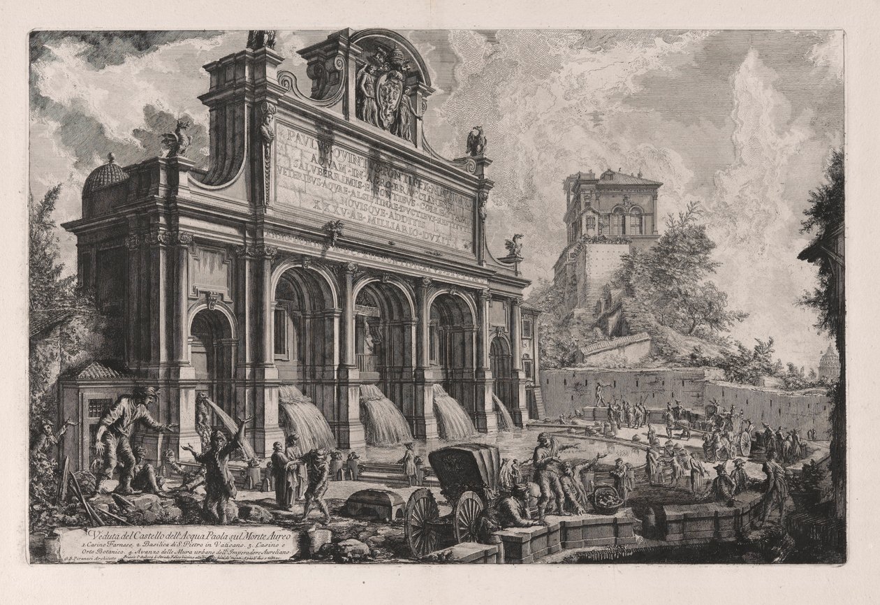 Utsikt över slottet av av Giovanni Battista Piranesi