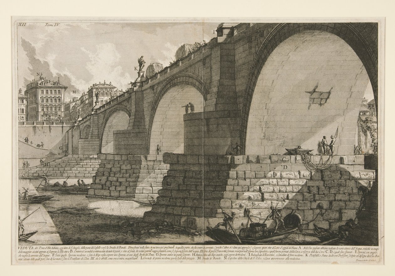 Utsikt över bron d av Giovanni Battista Piranesi