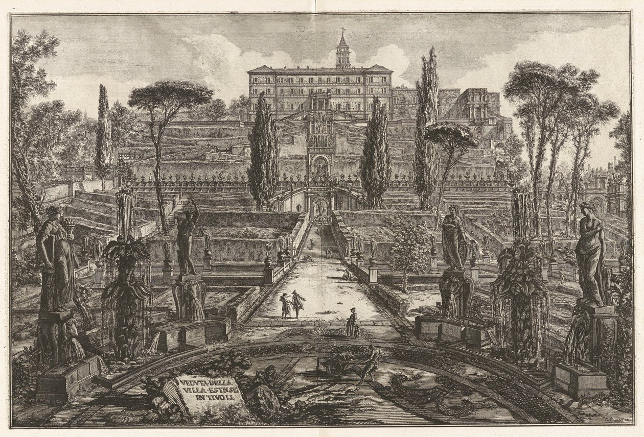 Utsikt över villan d av Giovanni Battista Piranesi