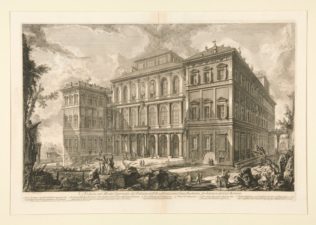 Utsikt över Palazzo dell av Giovanni Battista Piranesi