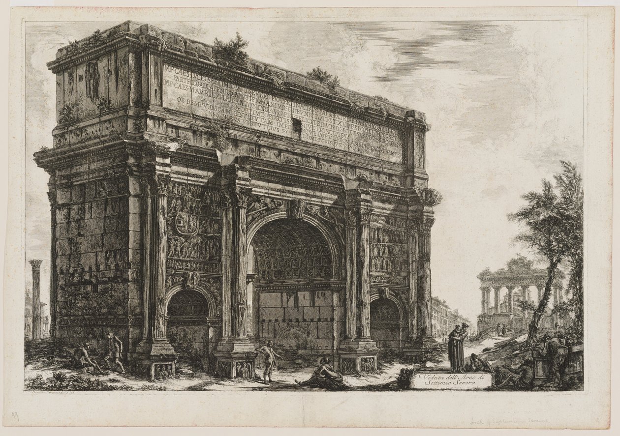 Vy över Septimius Severus av Giovanni Battista Piranesi
