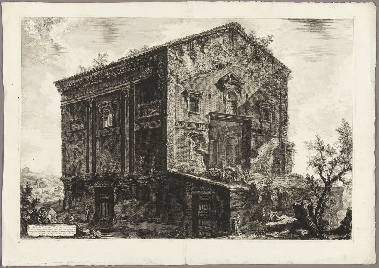 Utsikt över Camenaetemplet, från Views of Rome av Giovanni Battista Piranesi