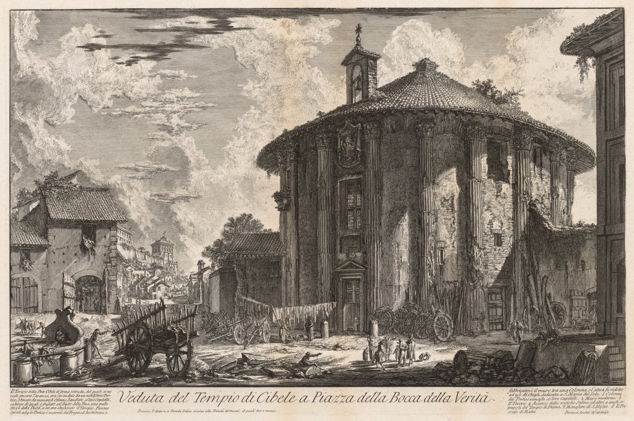 Utsikt över Rom: Cybeletemplet av Giovanni Battista Piranesi