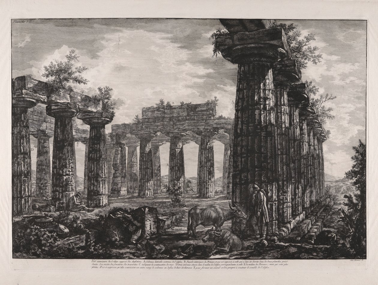Interiörvy av den förmodade högskolan? des Fanfictions (interiörvy av det så kallade College des Anfictions), från Diff?rentes Vues de av Giovanni Battista Piranesi