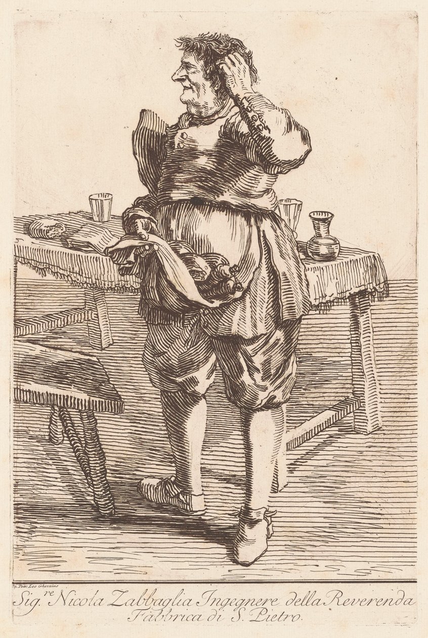 Herr Nicola Zabbaglia av Giovanni Battista Piranesi, after Pier Leone Ghezzi