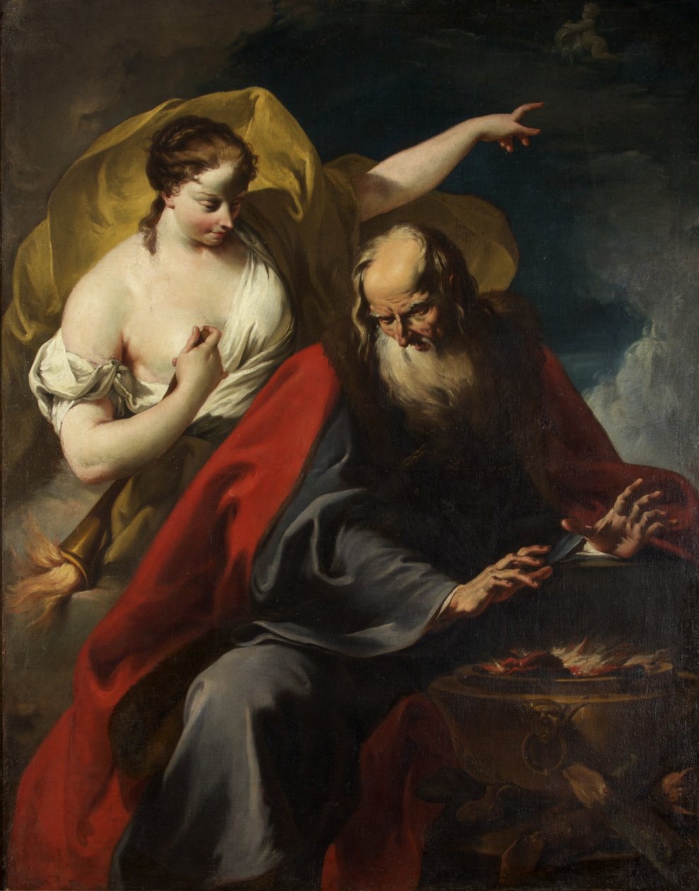 Allegory of Winter and Summer, c.1720 (olja på duk) av Giovanni Battista Pittoni