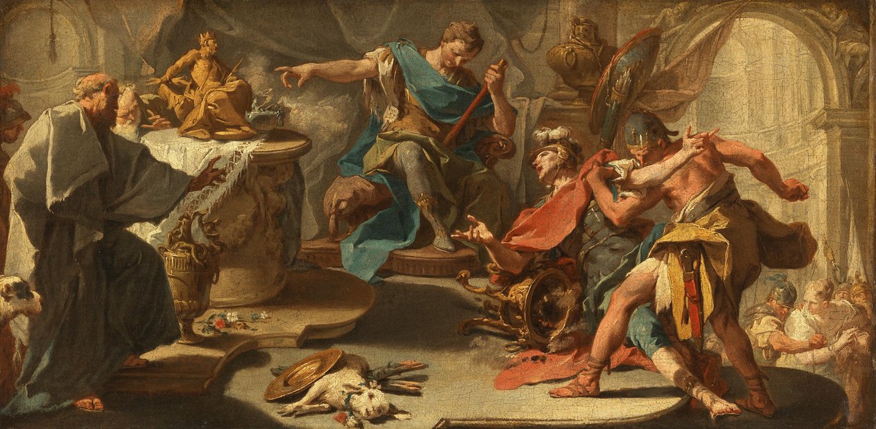 Sankt Eustachius vägrar avgudadyrkan av Giovanni Battista Pittoni