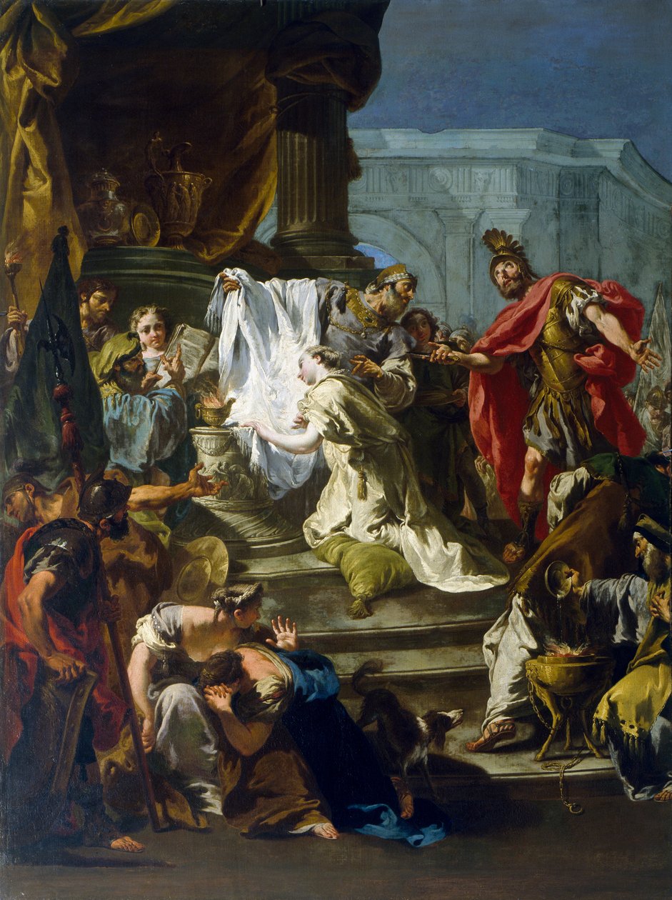 Offret av Jeftas dotter, av Giovanni Battista Pittoni den yngre av Giovanni Battista Pittoni