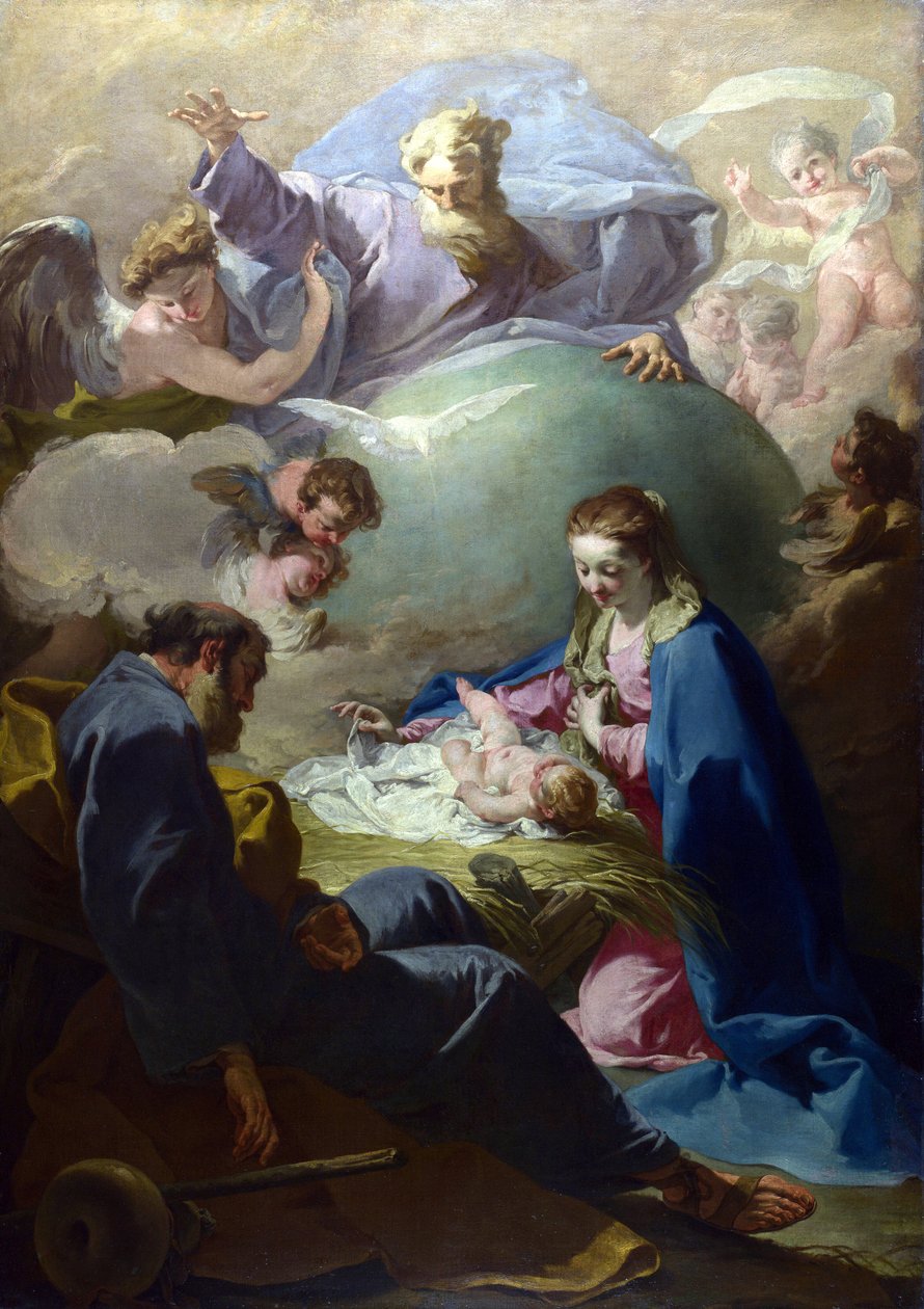 Födelsen med Gud Fadern och den Helige Ande, c.1740 av Giovanni Battista Pittoni