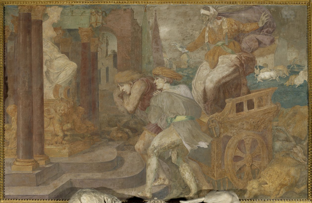 Cleobis och Biton av Giovanni Battista Rosso Fiorentino