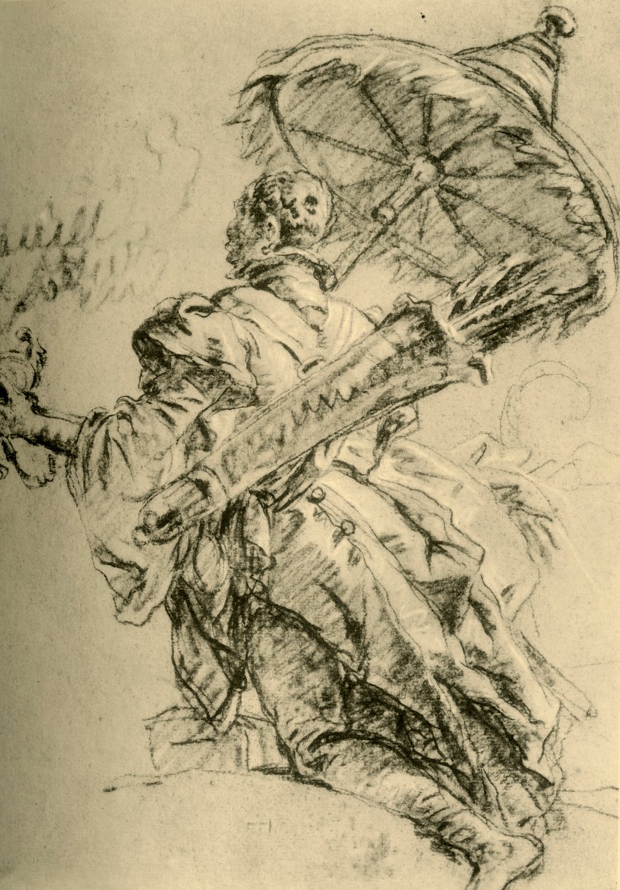En mor med koker och solskydd, 1752, 1928. av Giovanni Battista Tiepolo