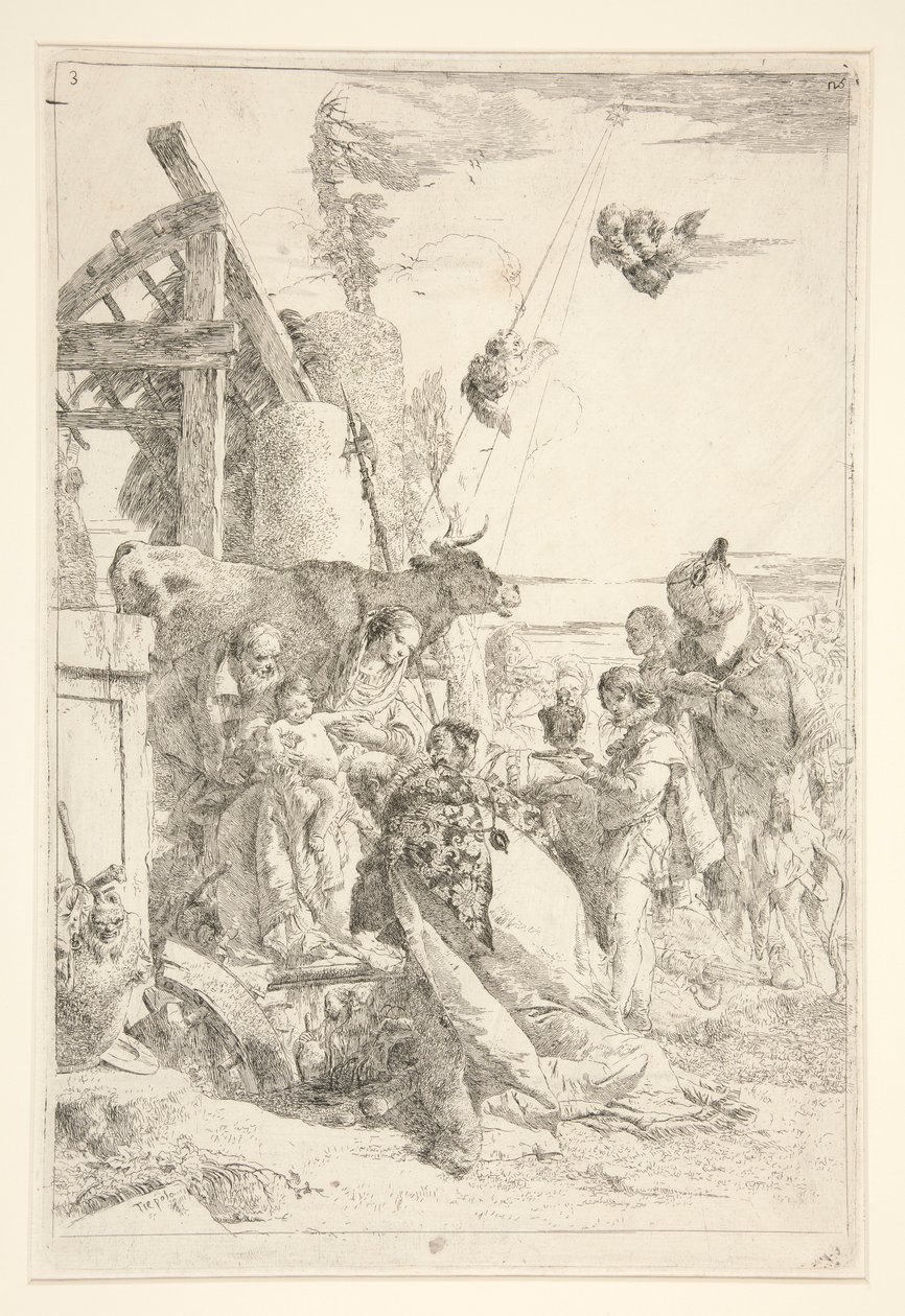 Tillbedjan av Magi av Giovanni Battista Tiepolo