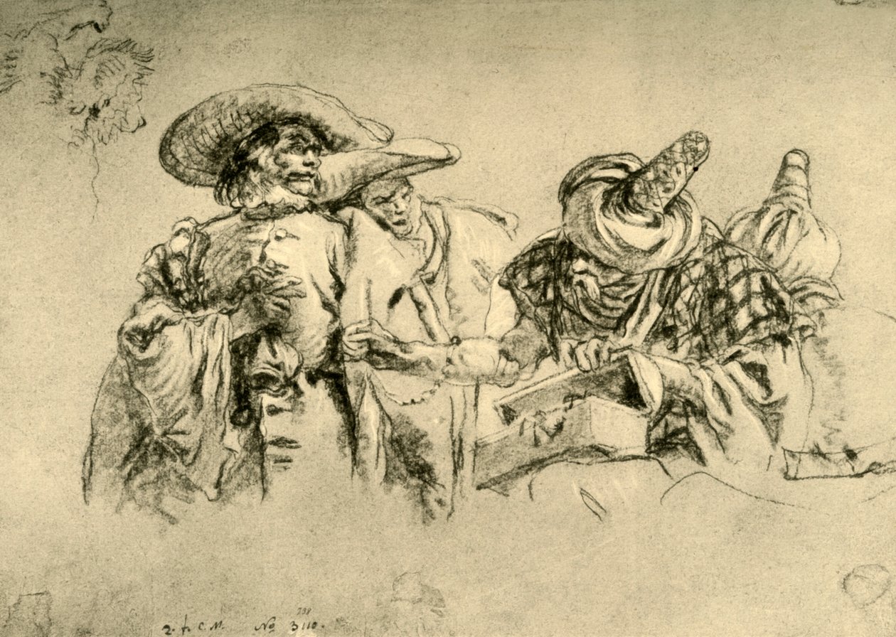 En orientalisk handlare av juveler och två europeiska köpmän, 1752-1753, 1928 av Giovanni Battista Tiepolo