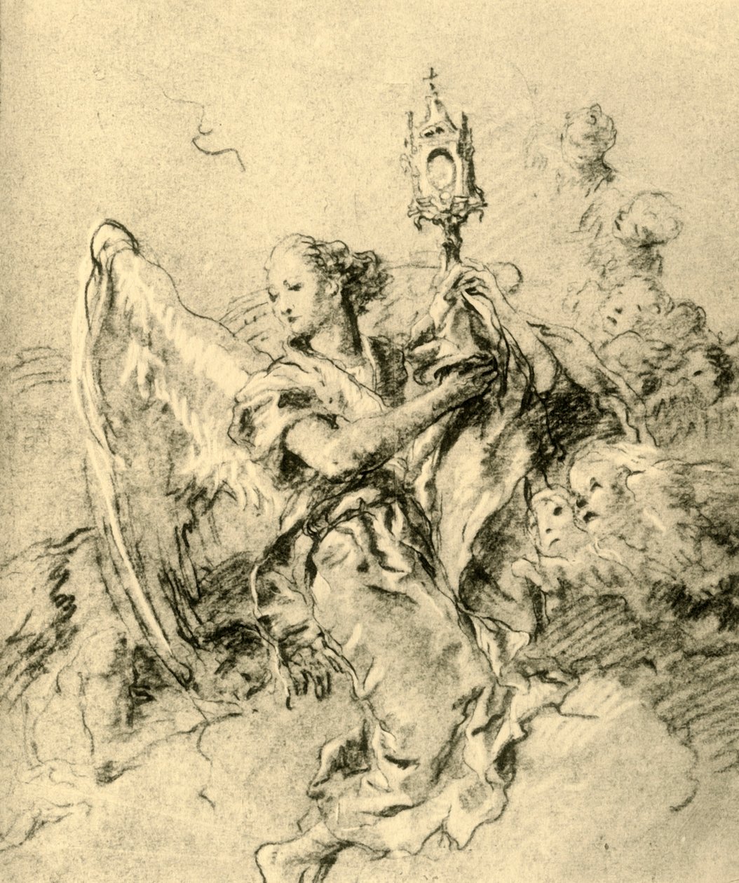 Ängel med Monstrans, 1767-1769, 1928 av Giovanni Battista Tiepolo