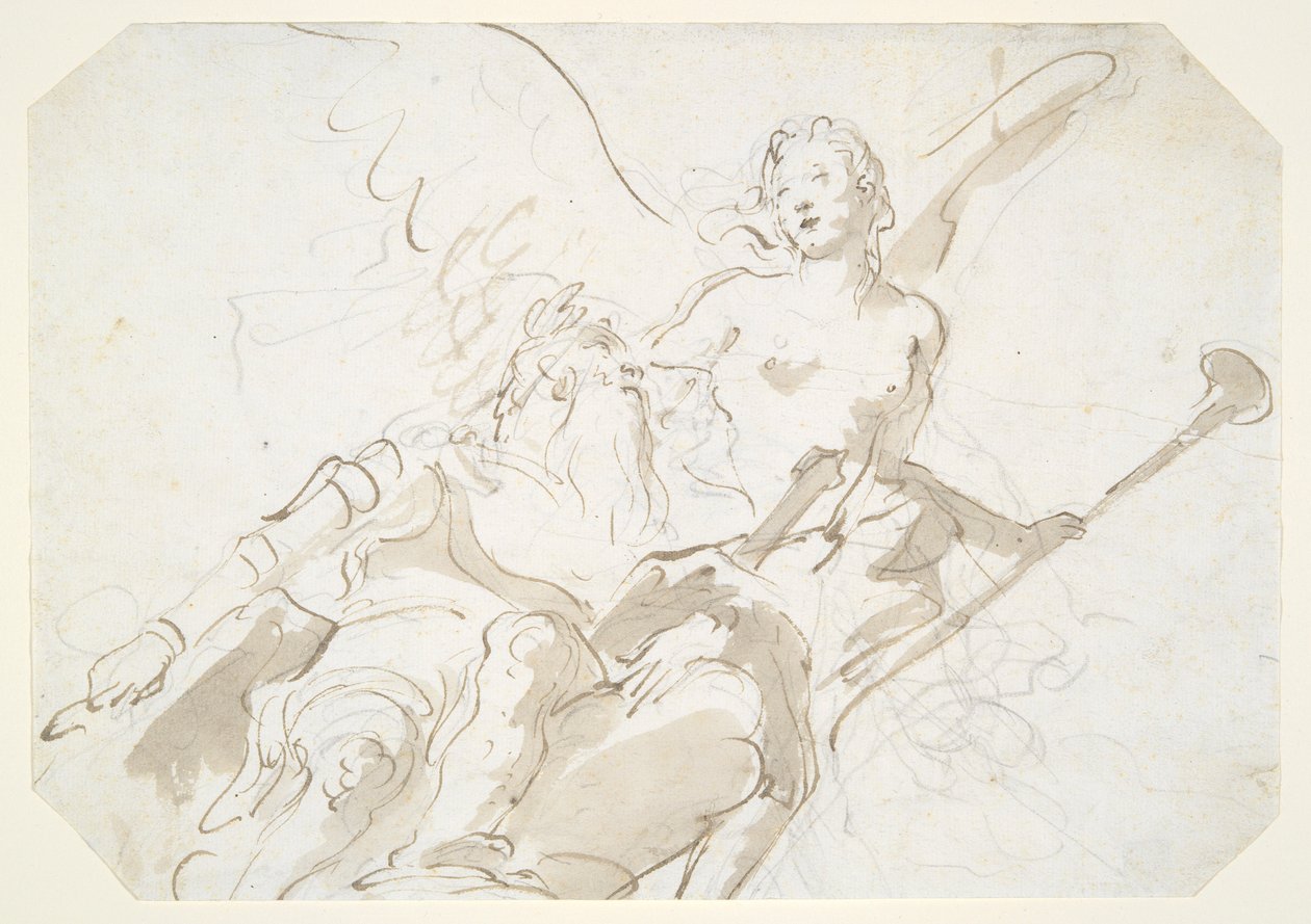 Apotheosis of an Aged Warrior, för ett tak i Ca av Giovanni Battista Tiepolo