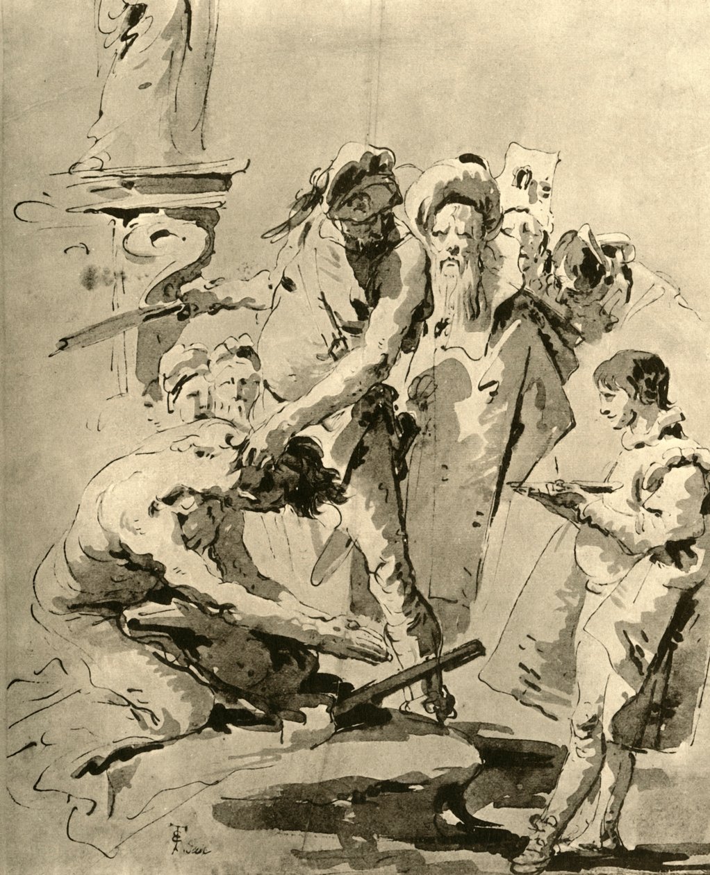 Halshuggning av ett helgon, mitten av 1700-talet, 1928 av Giovanni Battista Tiepolo