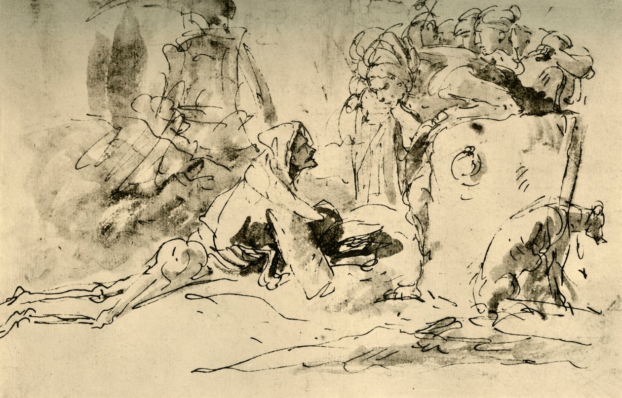 Capriccio, ca 1740-talet, 1928 av Giovanni Battista Tiepolo