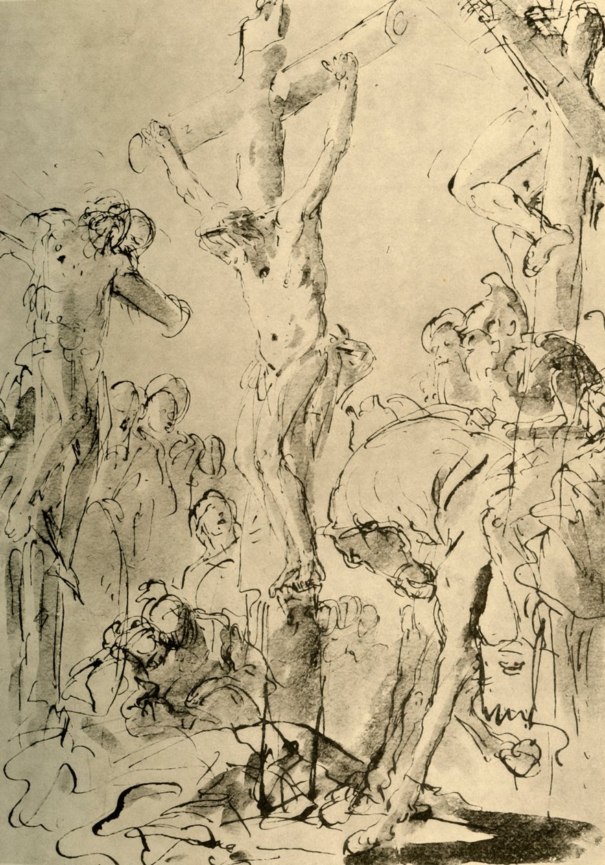 Korsfästelse, mitten av 1700-talet, 1928 av Giovanni Battista Tiepolo