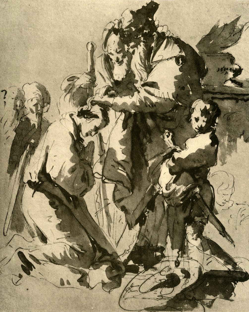 Dedikation av en ung soldat, 1735-1740, 1928 av Giovanni Battista Tiepolo