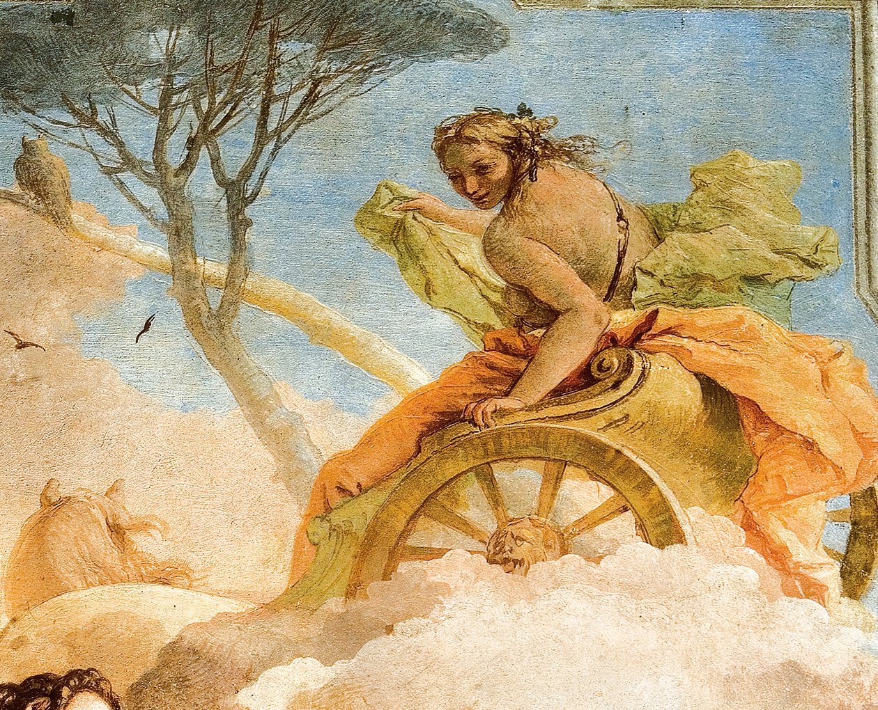 Detalj av Armida, från Armida bortförande av den sovande Rinaldo, från Jerusalems rum Levererad i Palazzina, 1757 av Giovanni Battista Tiepolo