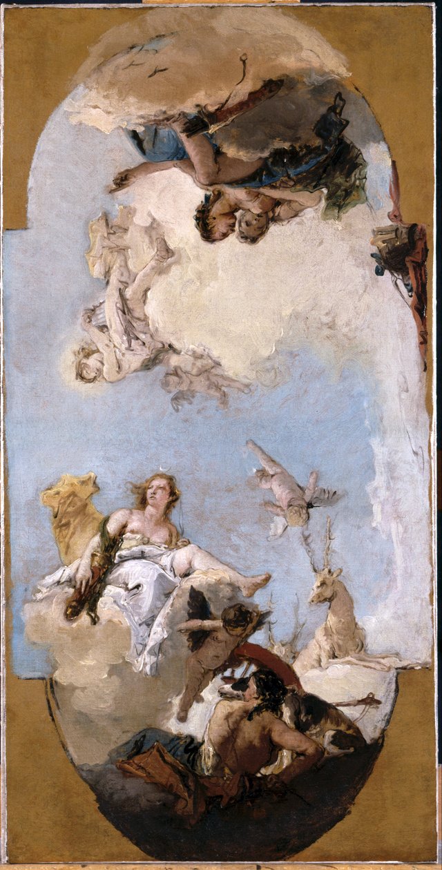 Diana, Apollo und Nymphen av Giovanni Battista Tiepolo