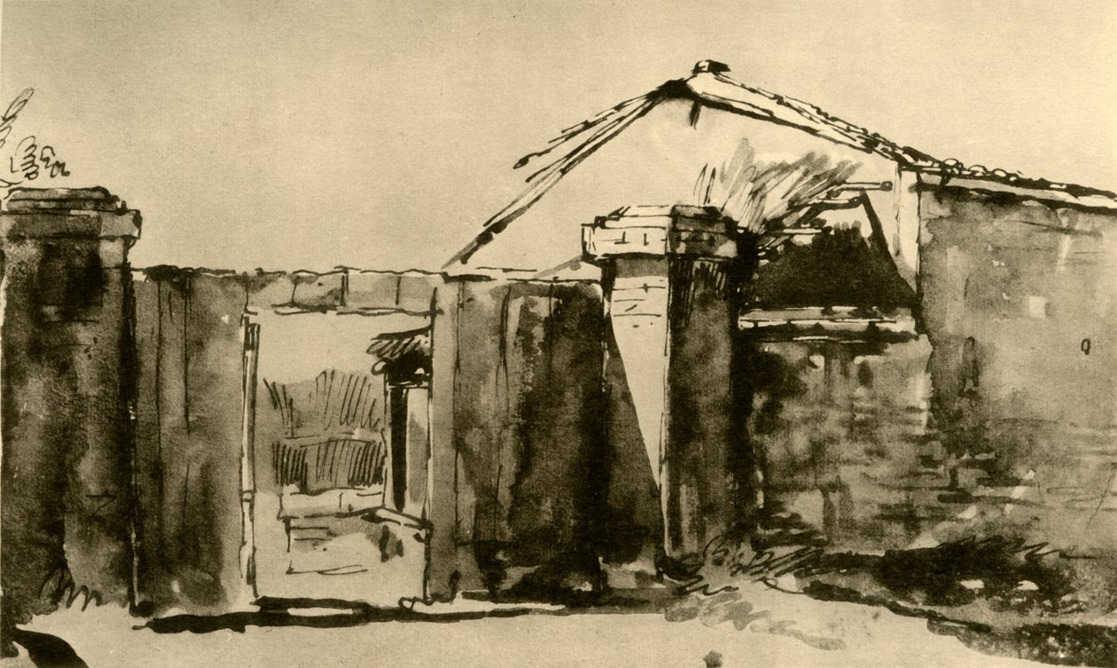 Entré till en bondgård, mitten av 1700-talet, 1928 av Giovanni Battista Tiepolo