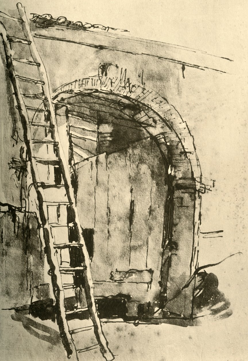 Gateway, mitten av 1700-talet, 1928 av Giovanni Battista Tiepolo