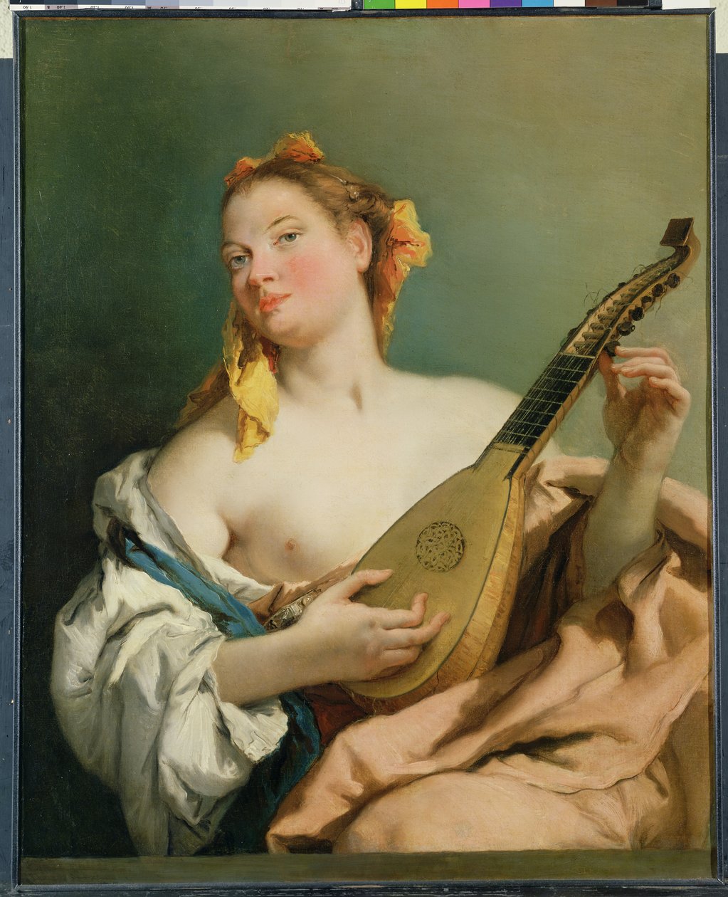 Flicka med mandolin, 1755-60 av Giovanni Battista Tiepolo