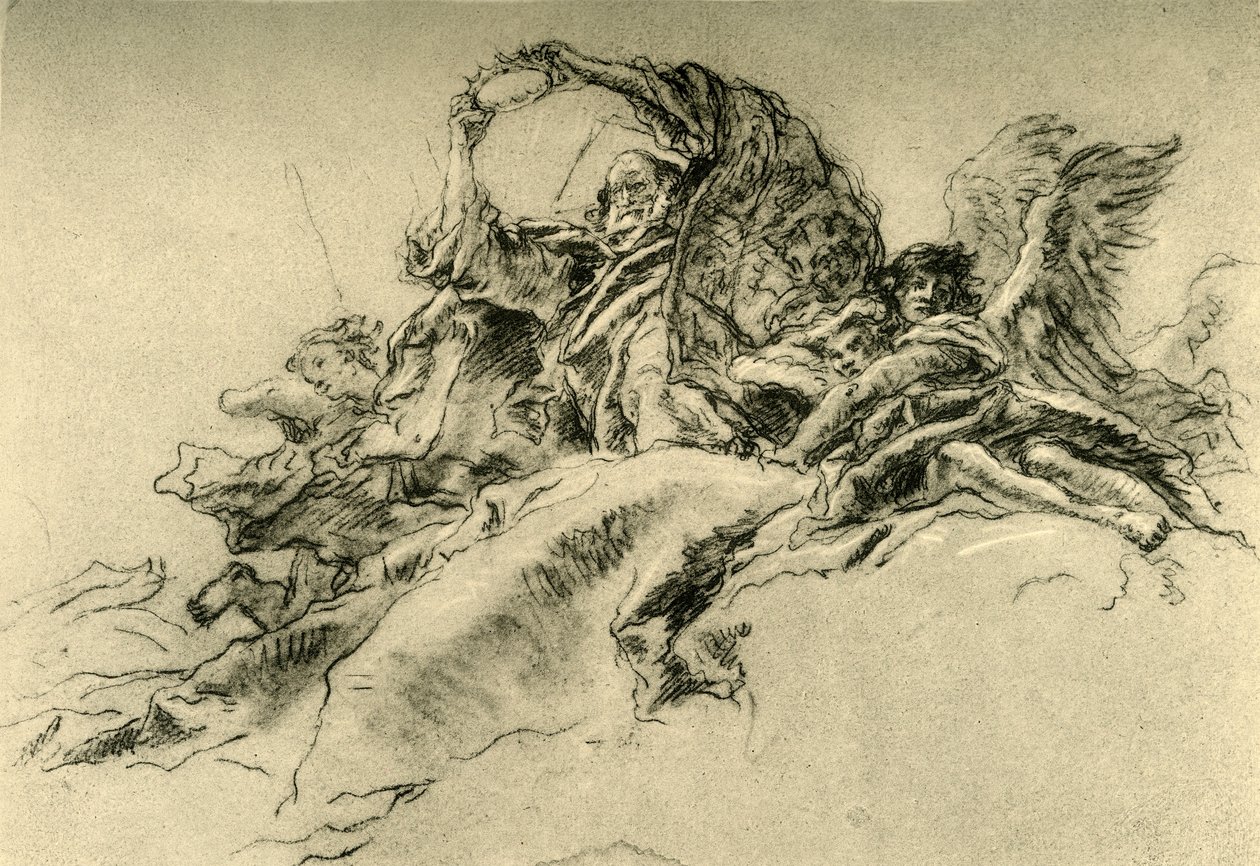 Gud Fadern och änglarna, c1754, 1928 av Giovanni Battista Tiepolo