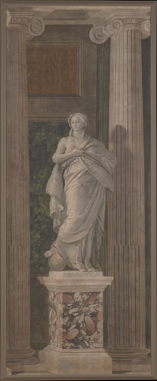 Grammatik, 1760 (fresk överförd till duk) av Giovanni Battista Tiepolo
