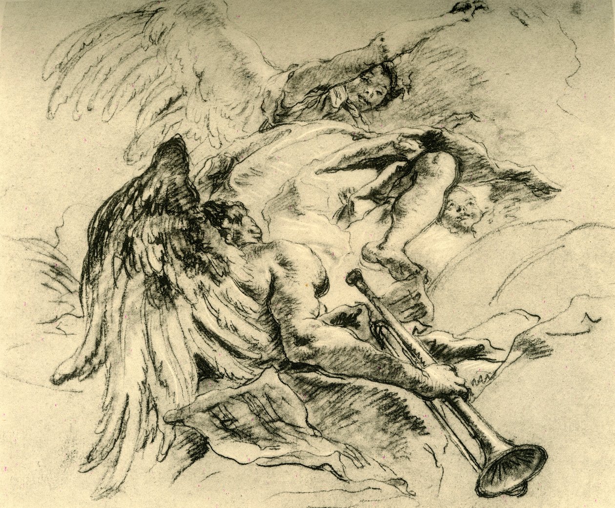 Grupp av änglar, c1754, 1928 av Giovanni Battista Tiepolo