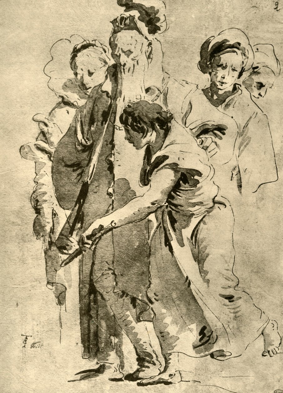 Grupp av figurer, mitten av 1700-talet, 1928 av Giovanni Battista Tiepolo