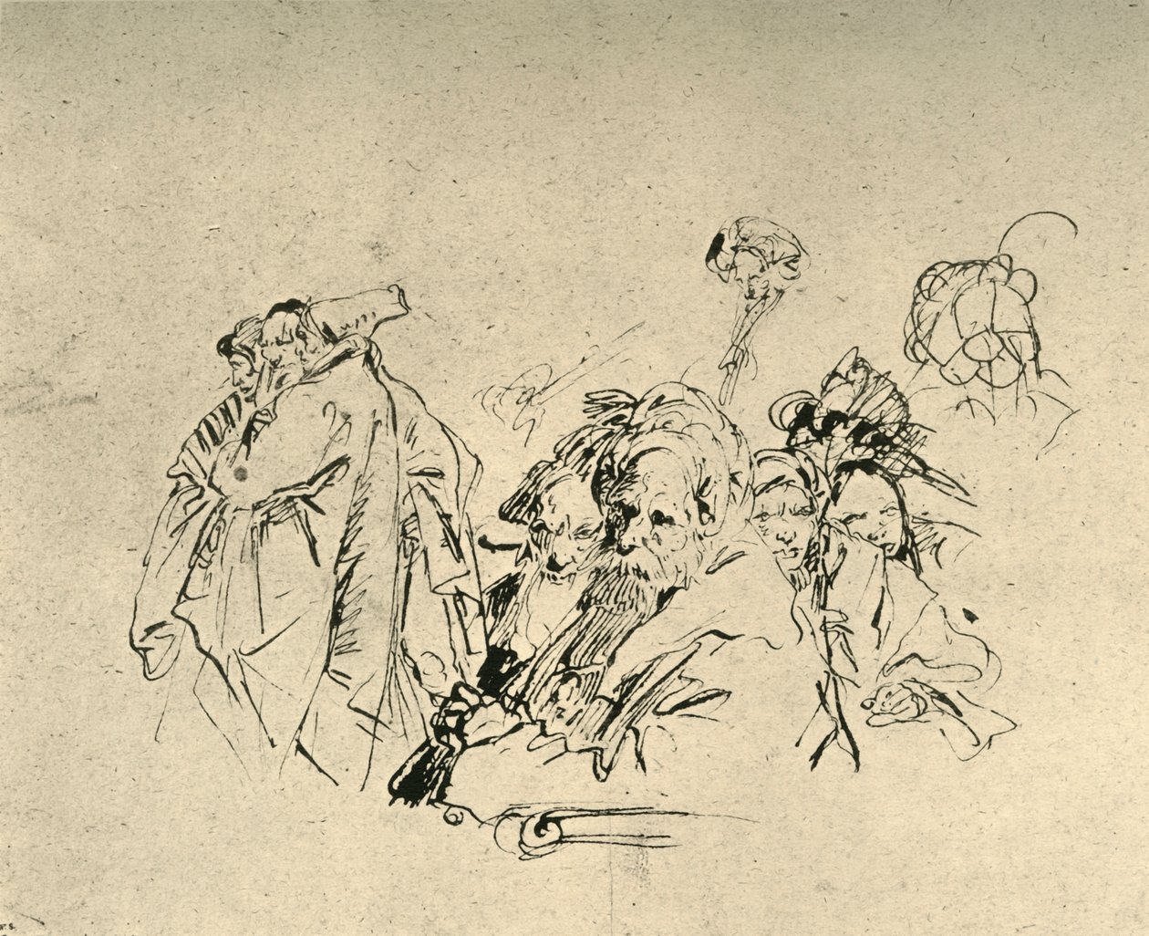 Grupp av orientaler, mitten av 1700-talet, 1928 av Giovanni Battista Tiepolo