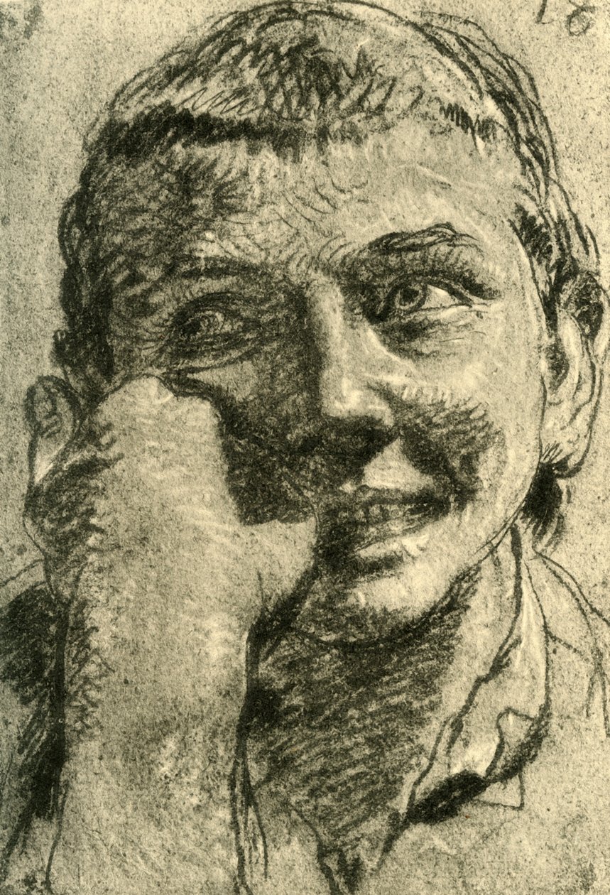 Head of a Laughing Boy, mitten av 1700-talet, 1928 av Giovanni Battista Tiepolo