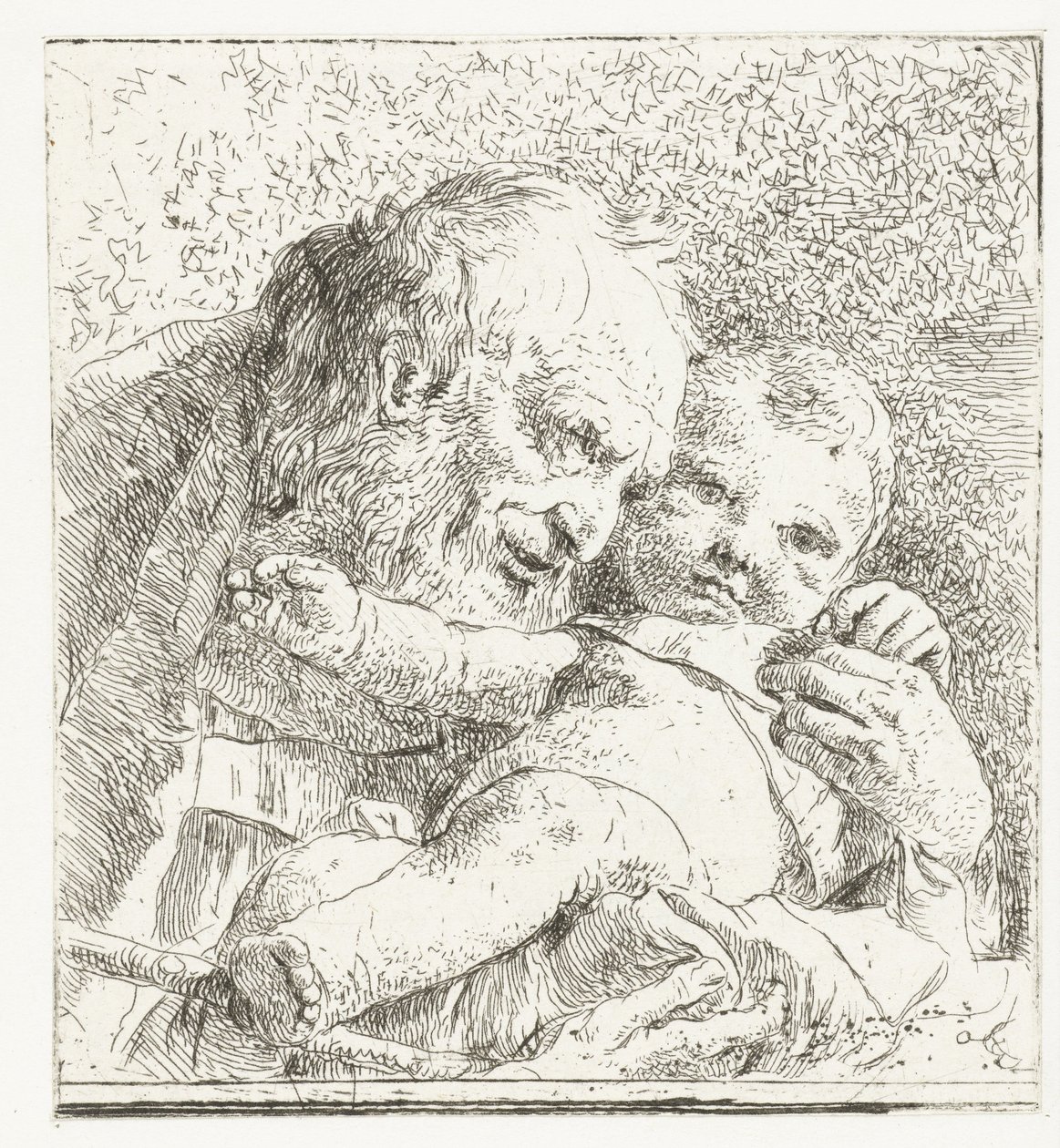 Saint Joseph med Kristusbarn i vapen av Giovanni Battista Tiepolo