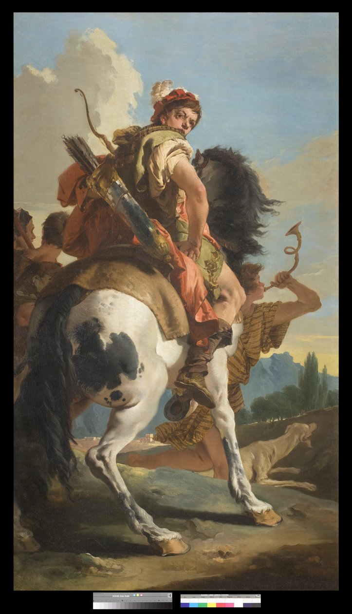 Jägare till häst, 1718-30 av Giovanni Battista Tiepolo
