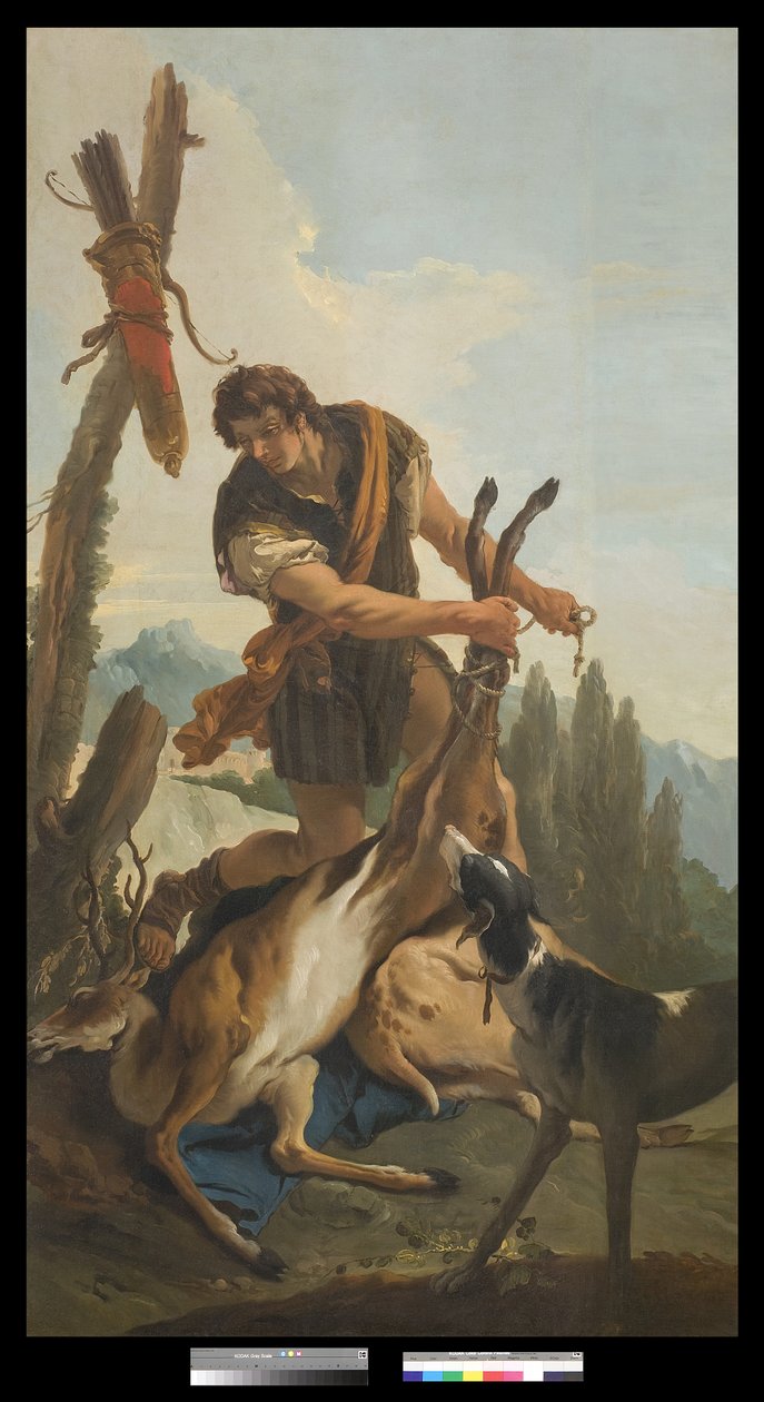 Jägare med rådjur, 1718 av Giovanni Battista Tiepolo