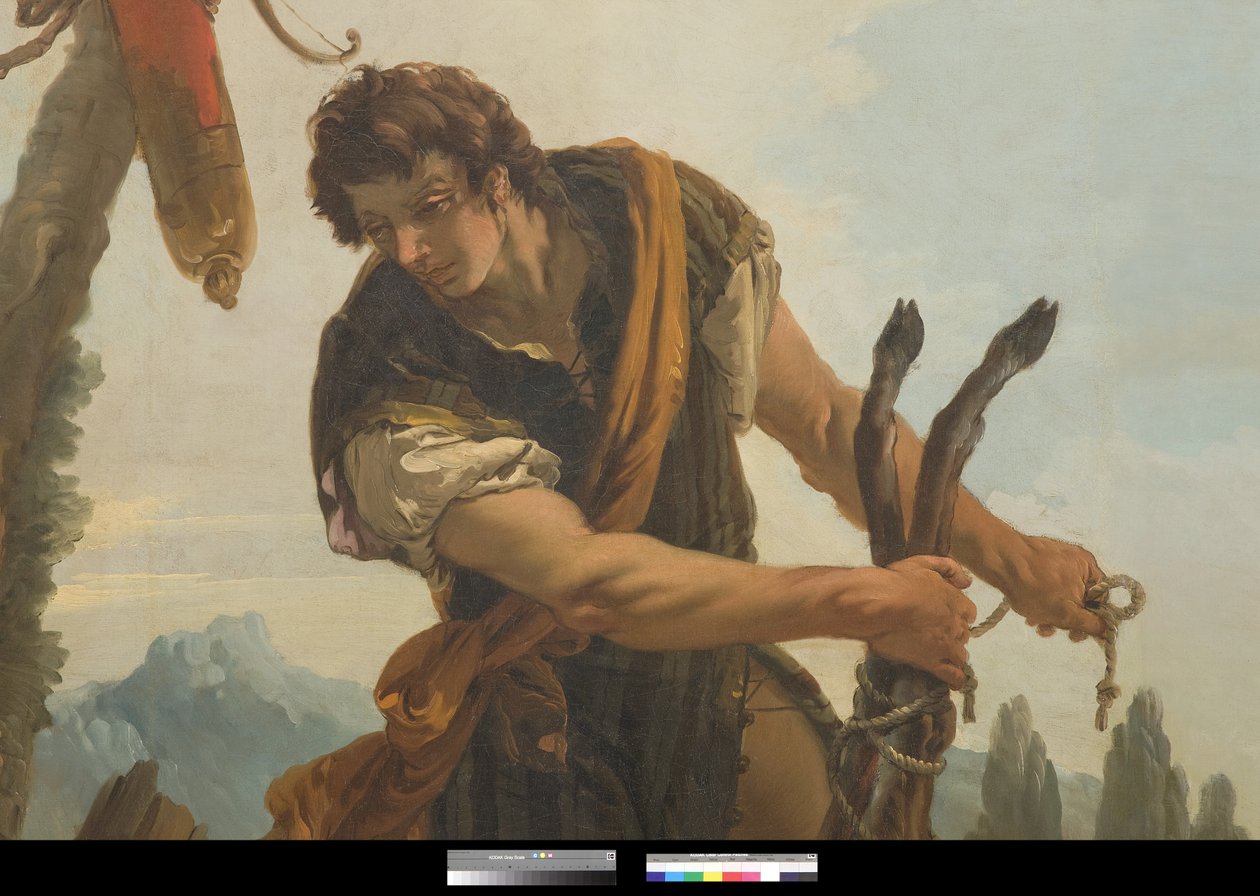 Jägare med rådjur, 1718 av Giovanni Battista Tiepolo