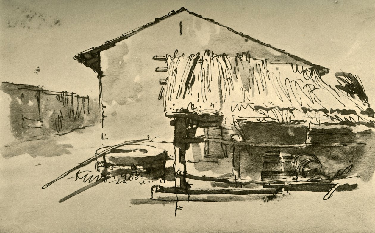 Interiör till en bondgård, mitten av 1700-talet, 1928 av Giovanni Battista Tiepolo