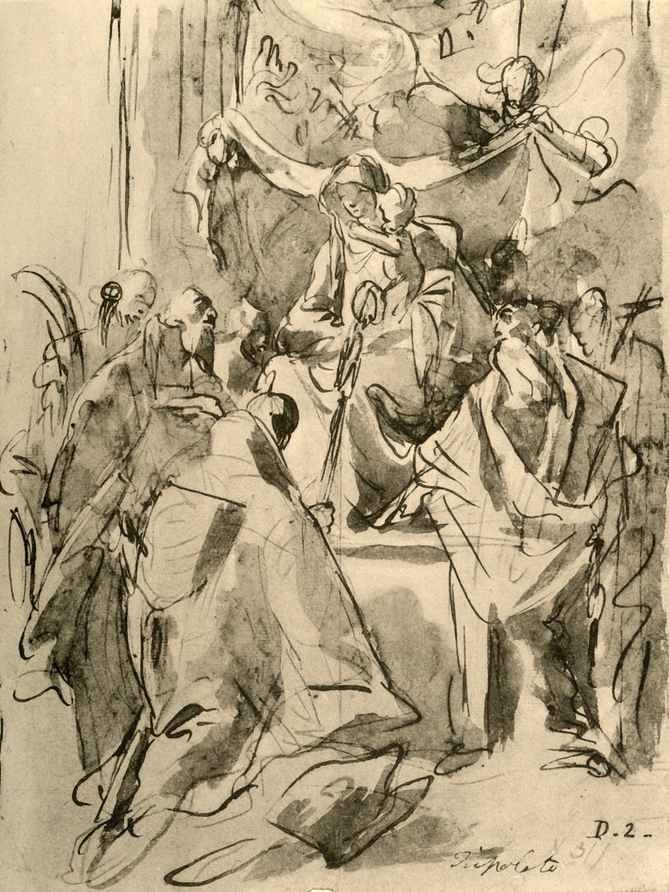Madonna tronade med Saints, mitten av 1700-talet, 1928 av Giovanni Battista Tiepolo