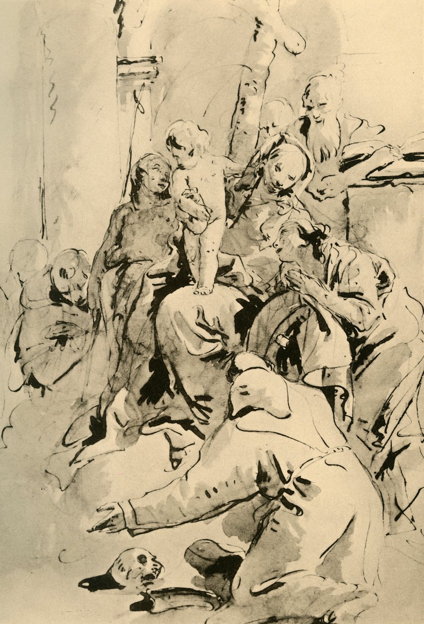 Madonna med heliga, mitten av 1700-talet, 1928 av Giovanni Battista Tiepolo