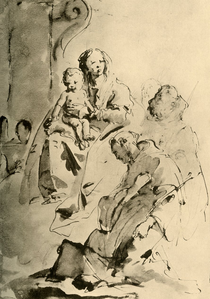 Madonna med två heliga, mitten av 1700-talet, 1928 av Giovanni Battista Tiepolo