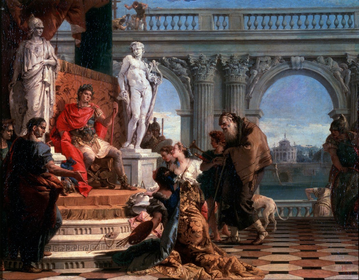 Maecenas presenterar konsten för Augustus, 1743. av Giovanni Battista Tiepolo