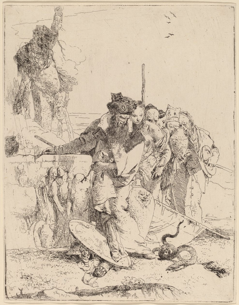Trollkarl och andra angående en orm av Giovanni Battista Tiepolo