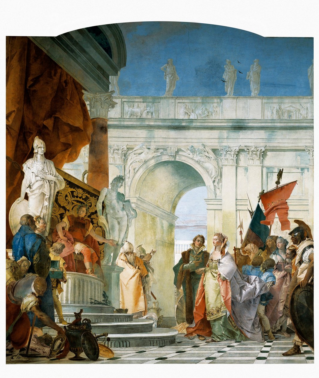 Magnanimity of Scipio, detalj från Glories of Scipio Africanus and Alexander the Great, 1743 av Giovanni Battista Tiepolo